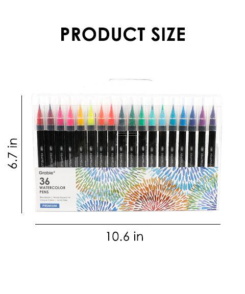 36 Colors Real Brush Aquarelle Pens - Grabie