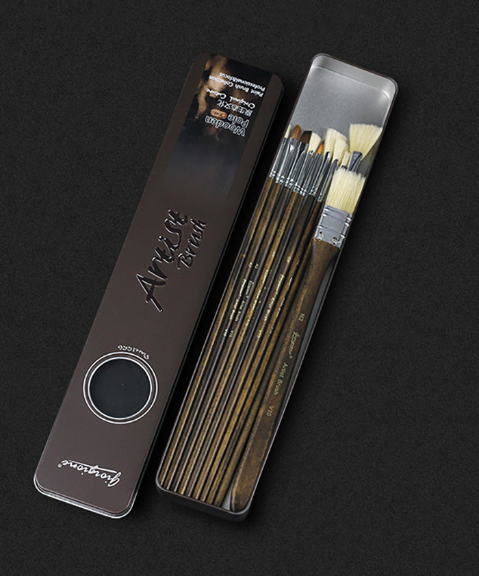 10 Pcs Professional Bristles Paint Brush Set