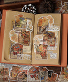 80 Pcs Vintage Floral Envelope Paper Sticker Set