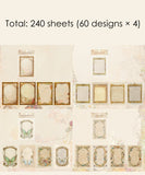 240 Sheets Moonlight Gem Material Paper Set