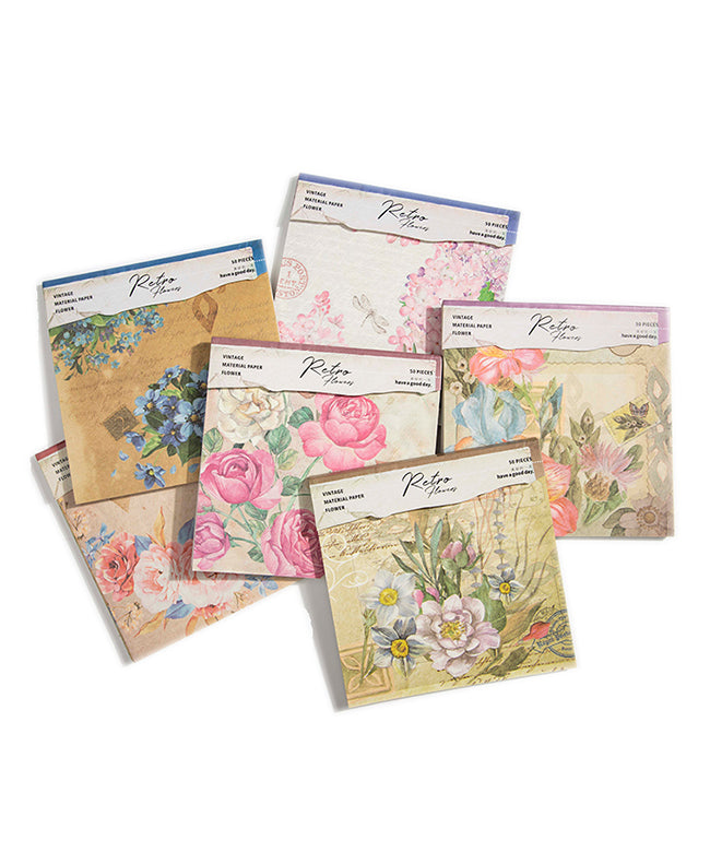 300 Sheets Always Flowers Material Paper Kit