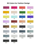30 Colors Alcohol Based Dual Tip Art Marker Pens | Art Markers Sketch Markers Pens Permanent Alcohol - Grabie® - Grabie®