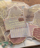 240 Pcs Bronzing Stamp Ticket Sticker Set - Grabie