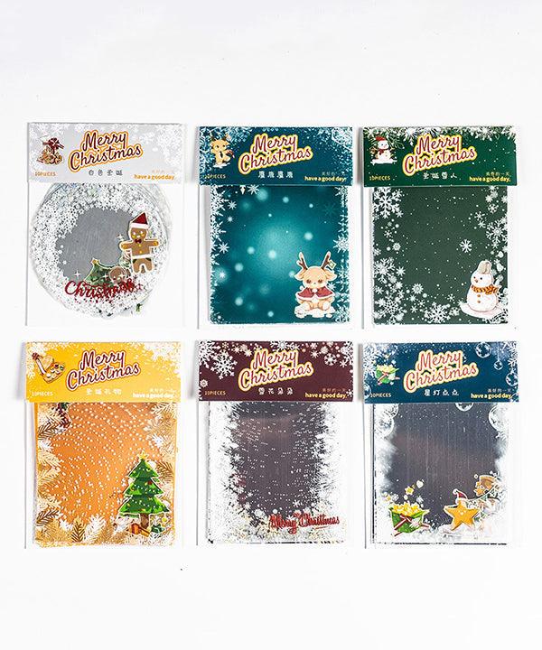 60 Pcs Sparkling Christmas Border Stickers Set - Grabie