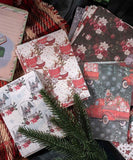 400 Sheets Christmas Carols Retro Material Paper Kit - Grabie