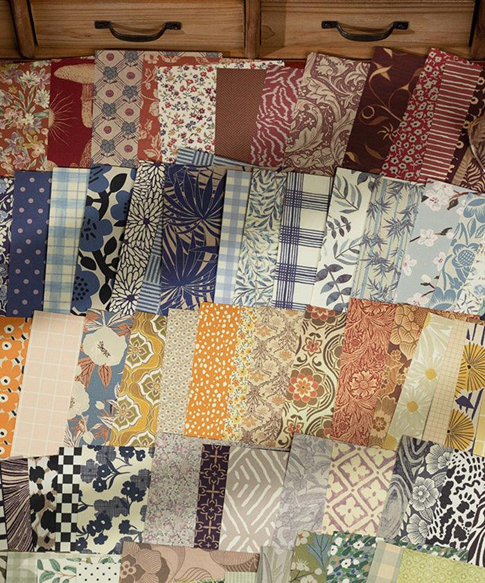 360 Sheets Retro Fabrics Texture Material Paper Set - Grabie
