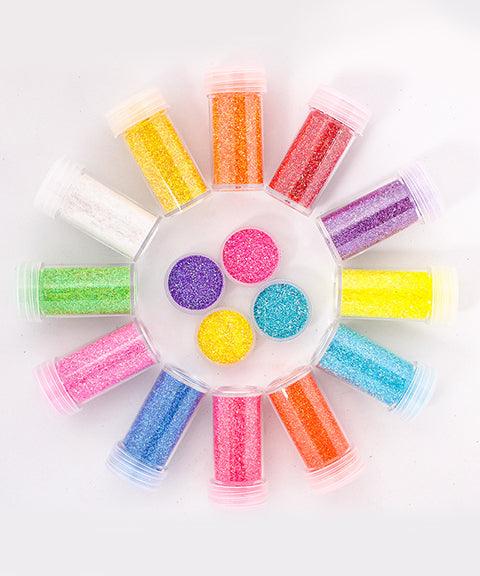 12 Colors Of Fine Slime Craft Glitter Set - Grabie® - Grabie®