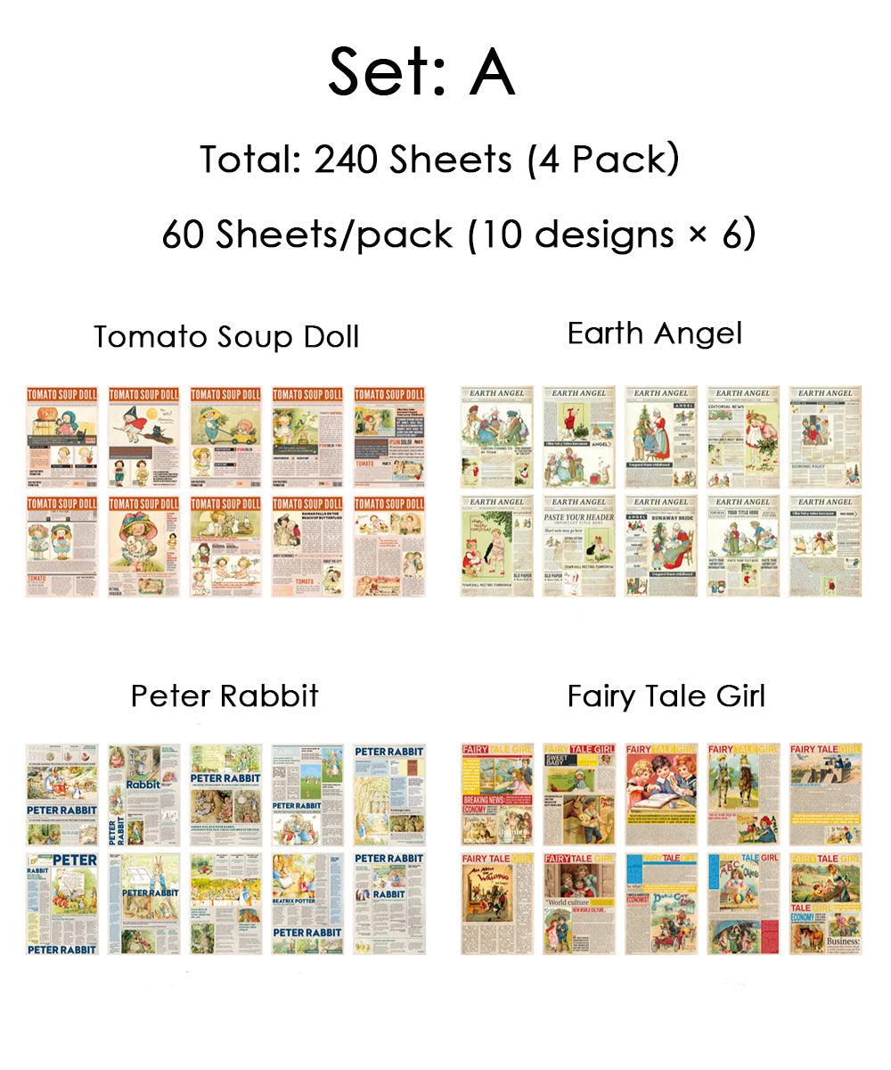 240 Sheets Fairy Tale Weekly Material Paper Kit - Grabie® - Grabie®
