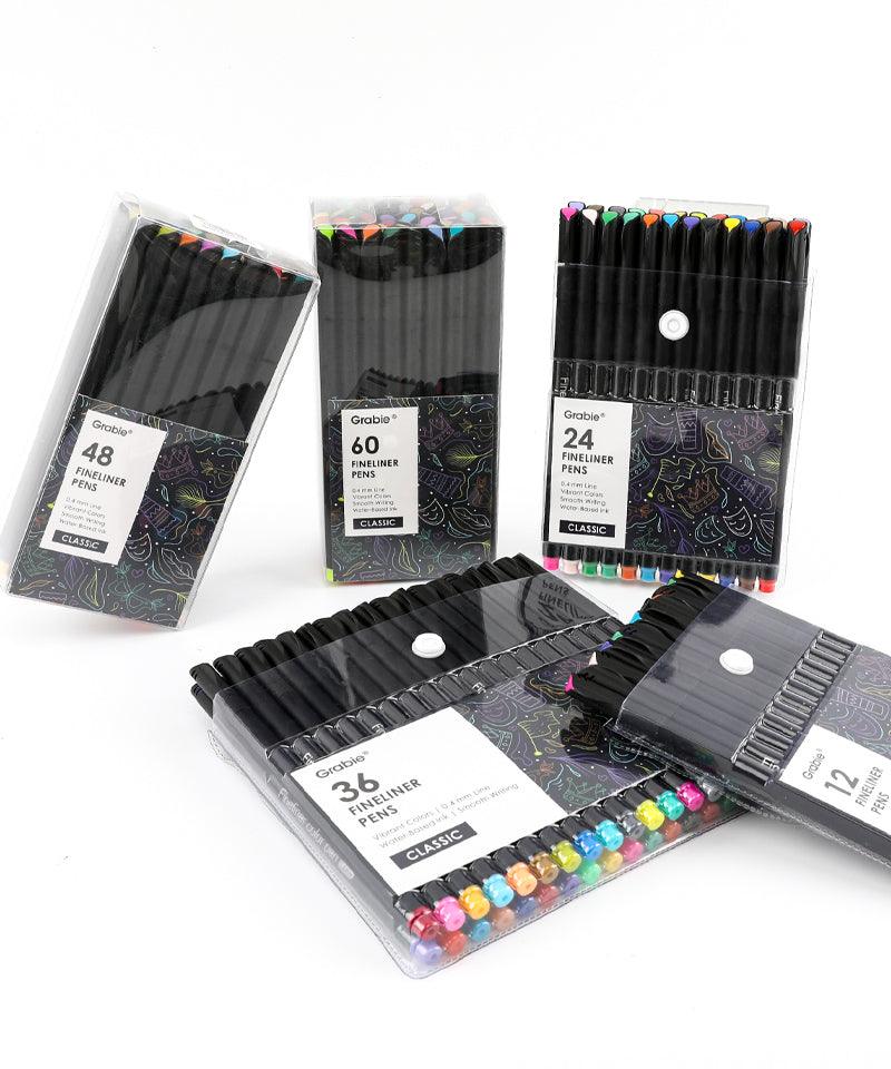 12/24/36/48/60/100 Colors Fineliner Pen Set - Grabie