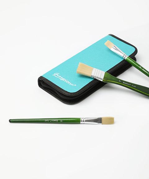 11 pcs Nylon Oil Color Painting Brush Set | 11 Pcs Paint Brush Set Includes a Carrying Case, Synthetic Hair Brushes for Oil Color Painting, for Kids - Grabie® - Grabie®