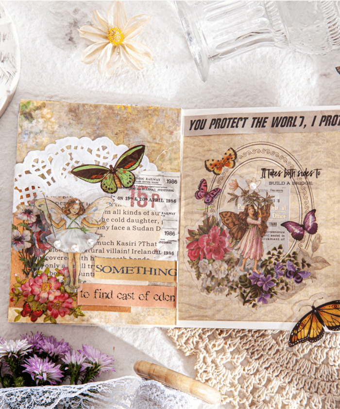 270 Pcs Flower Fairy Diary Sticker Set - Grabie