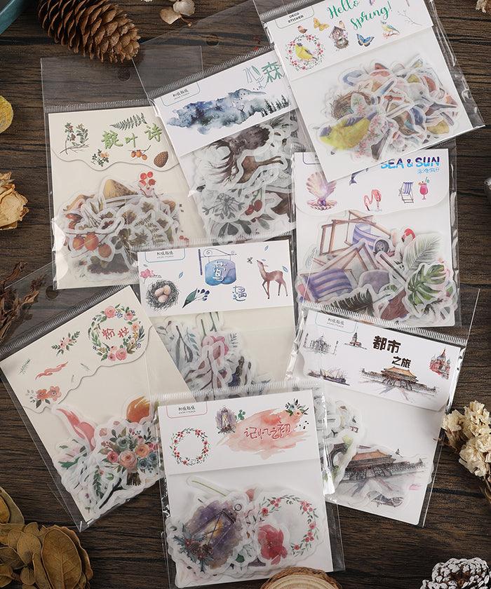 320 Pcs Travel Journal Washi Stickers Set - Grabie