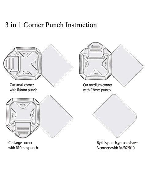 3 in 1 Round Corner Punch For Paper Craft - Grabie® - Grabie®