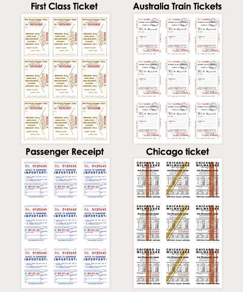 120 Sheets Ticket Shop Series Retro Material Paper Kit - Grabie® - Grabie®