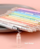 12 Colors Metallic Color Soft Dual-Tip Brush Calligraphy Pen Set - Grabie® - Grabie®