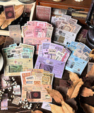 360 Pcs Vintage Stamp Stickers & Material Paper Set
