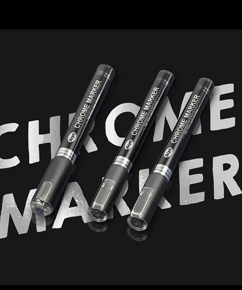 3 Pcs Liquid Mirror Chrome Marker Pens, Chrome Paint Pen, Chrome Paint Marker, Molotow Liquid Chrome Pen, Liquid Chrome Marker Pen - Grabie® - Grabie®