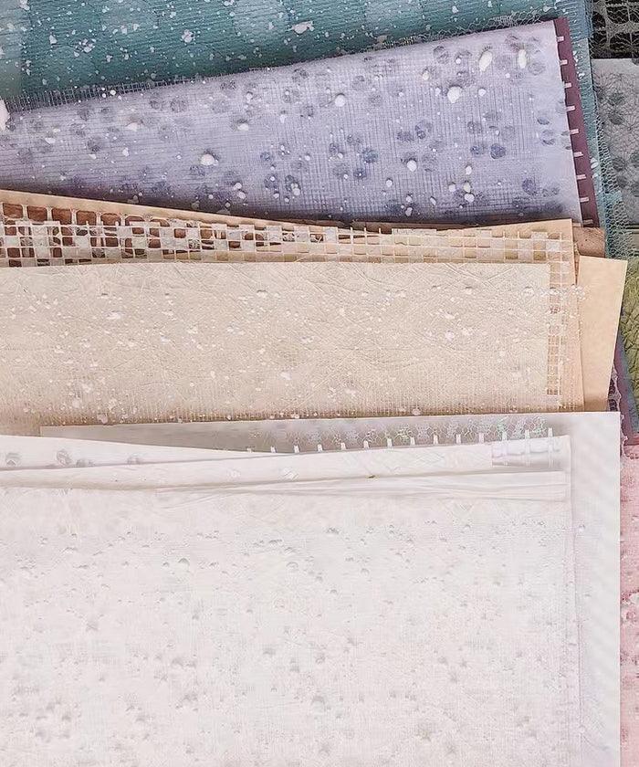 10 Sheets Exclusive Handmade Big Size Mixed Material Paper - Grabie
