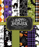 24 Sheets Halloween 160 GSM Heavyweight Cardstock Paper Pad - Grabie